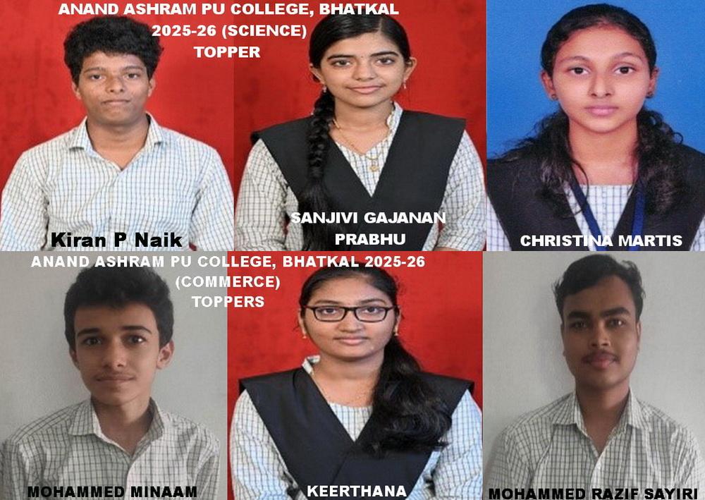 Bhatkal’s Anand Ashram PU College records 98.61% success in PUC results