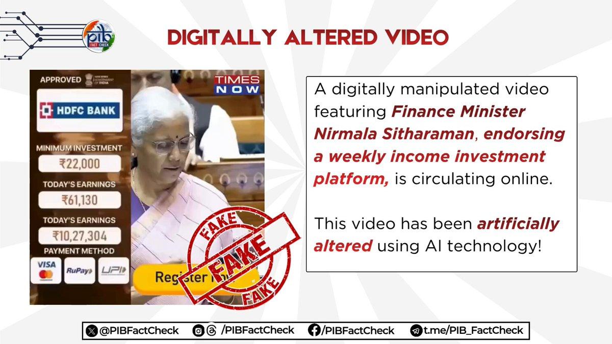 Belagavi man duped of ₹7.9 lakh using deepfake video of Nirmala Sitharaman: scam exposed