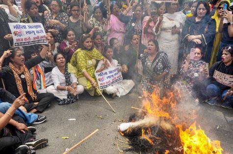 Congress presses for women’s quota on existing Lok Sabha seats, stages protest at BJP office