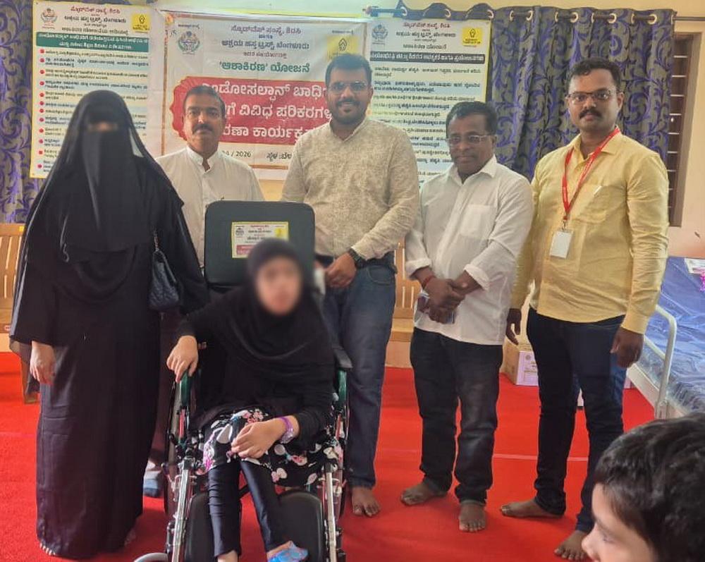 Endosulfan-affected children receive assistive devices under Asha Kiran project in Bhatkal