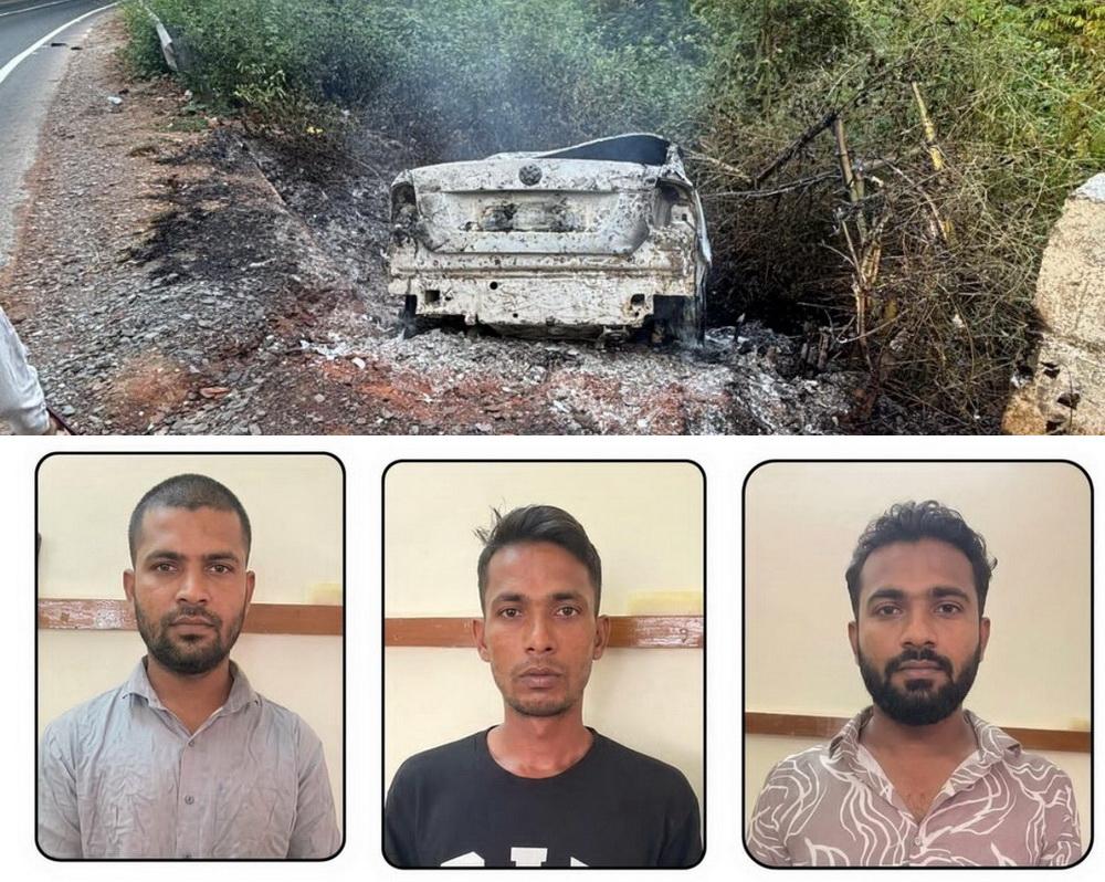 Burnt car case in Yellapur turns murder; three arrested