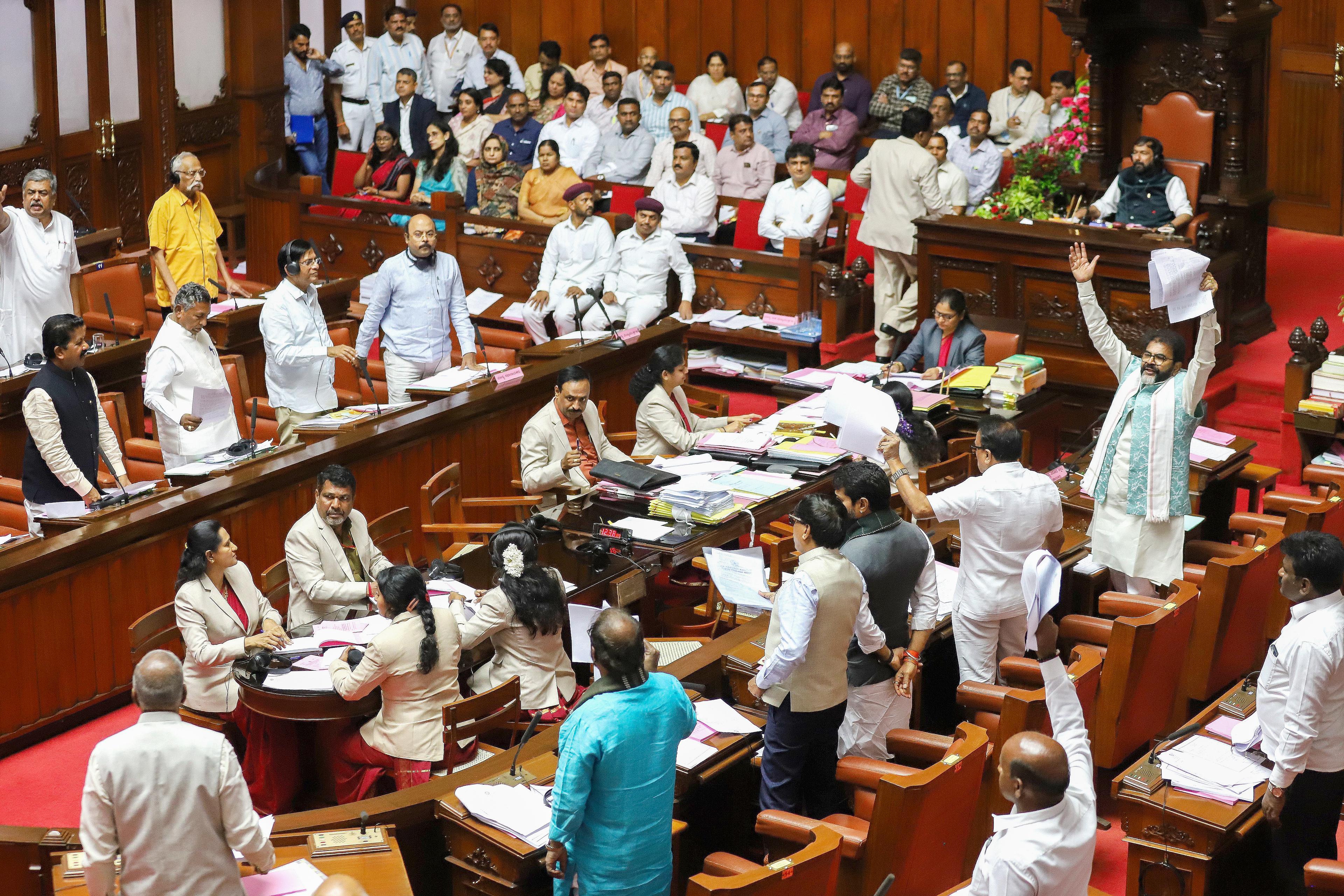 Karnataka Assembly disrupted as Opposition seeks Minister Nagendra’s removal