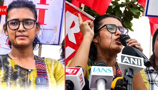 Jharkhand job exam protest: Man held for throwing ink at AISA chief Neha Bora