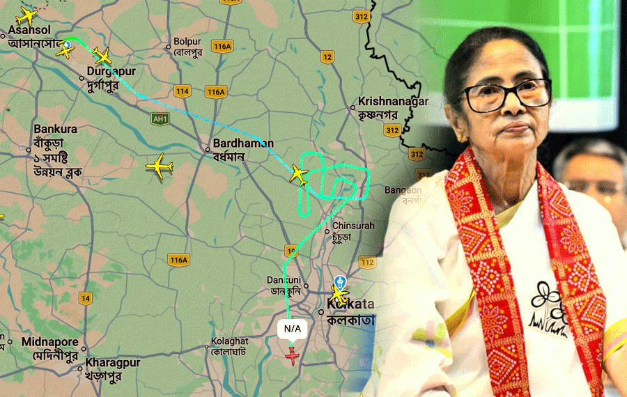 Storm forces Mamata’s flight to divert, unable to land at Kolkata airport