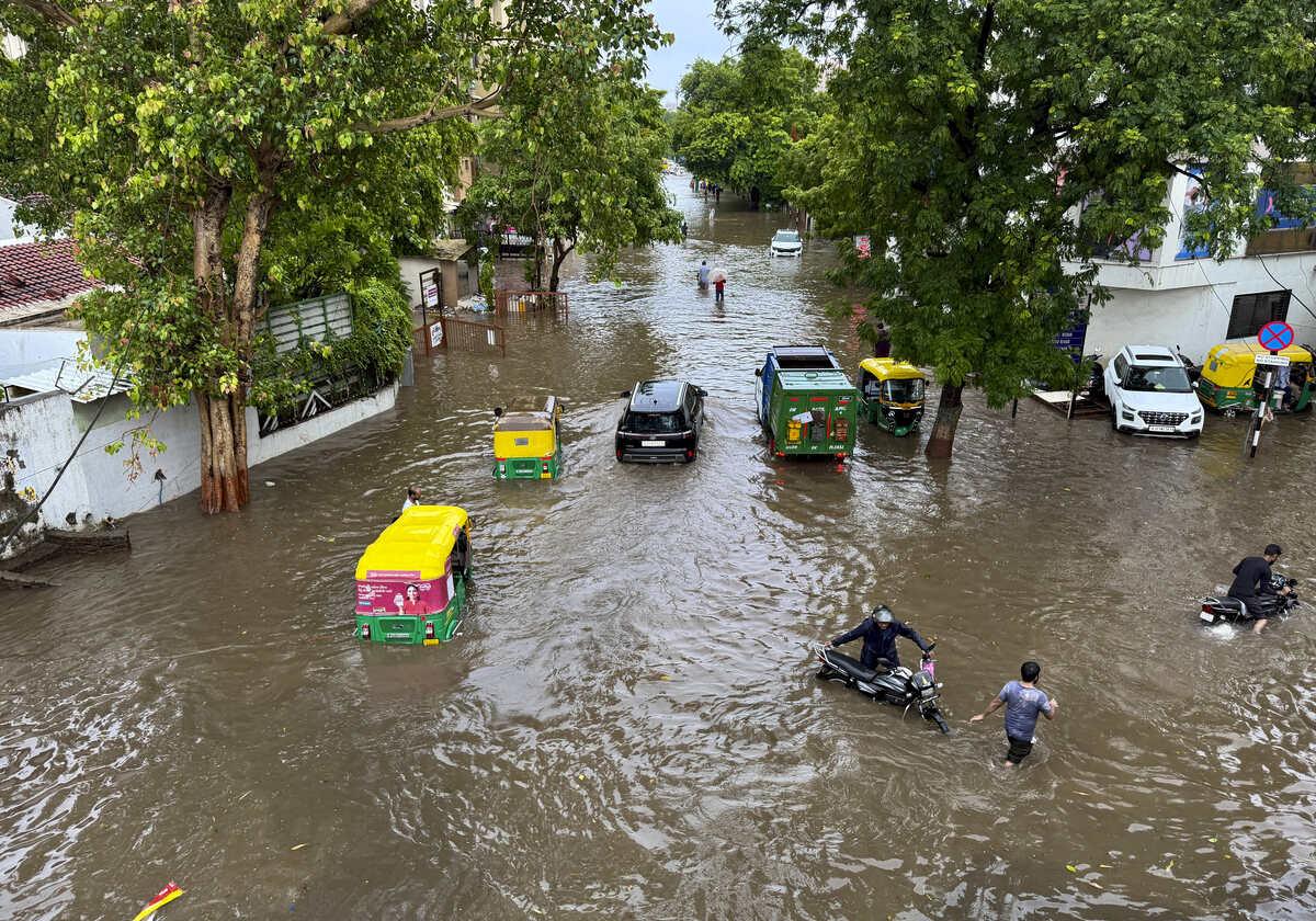 Gujarat rains: 1,200 rescued, one killed in Tapi as Umbergaon records 1,100 mm rainfall