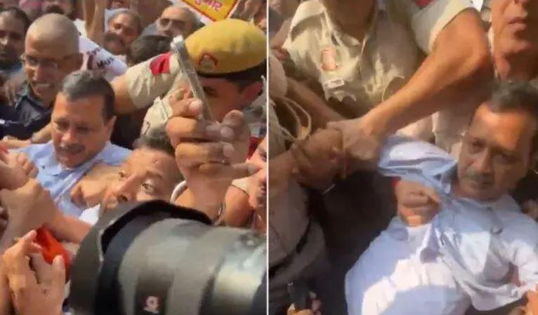 Delhi Police detains Arvind Kejriwal during march to Jantar Mantar