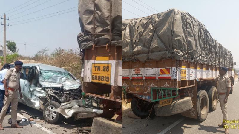 Five dead in tragic car-truck collision near Chitradurga