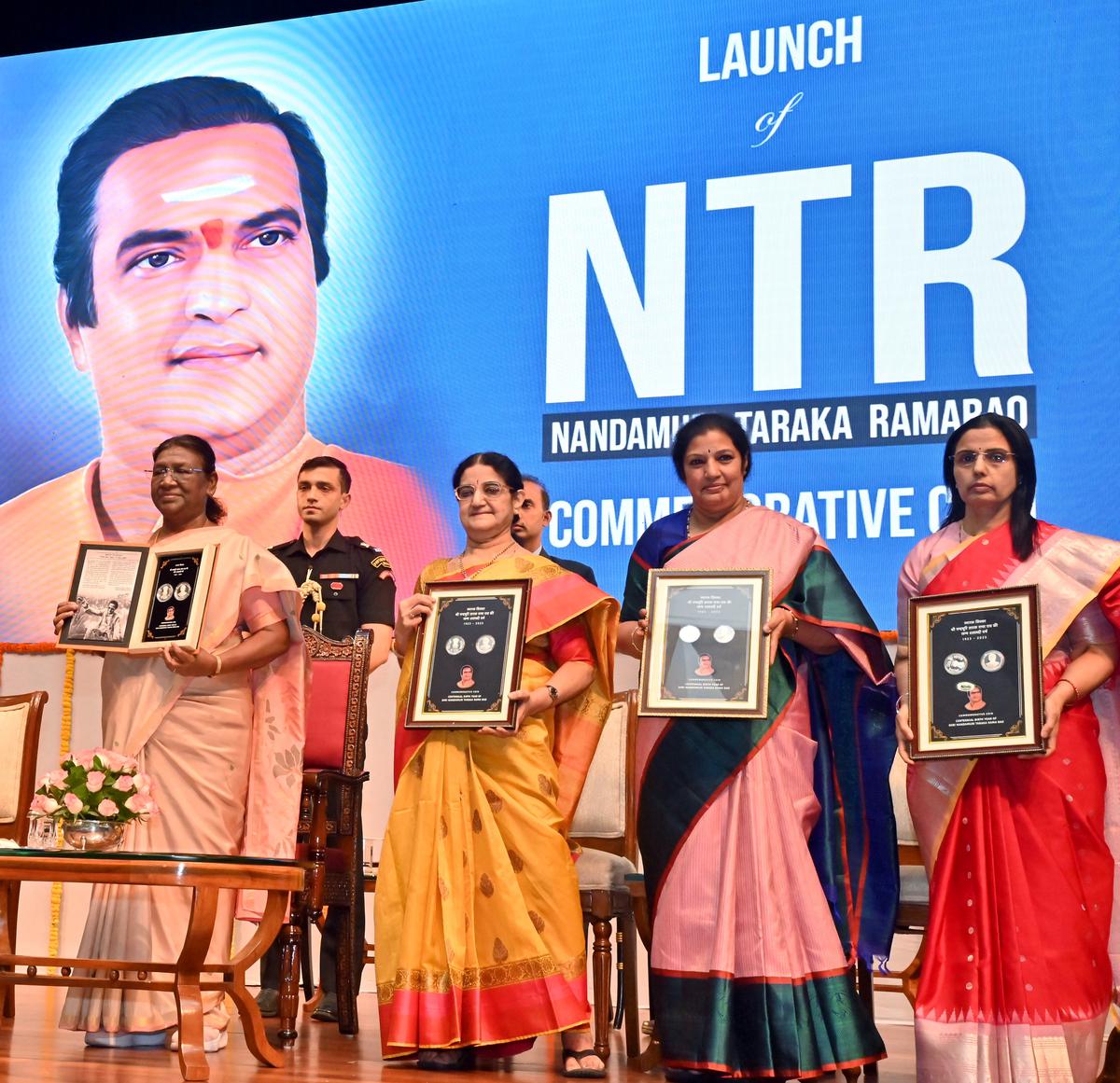 President Murmu releases commemorative coin on NT Rama Rao on his centenary year