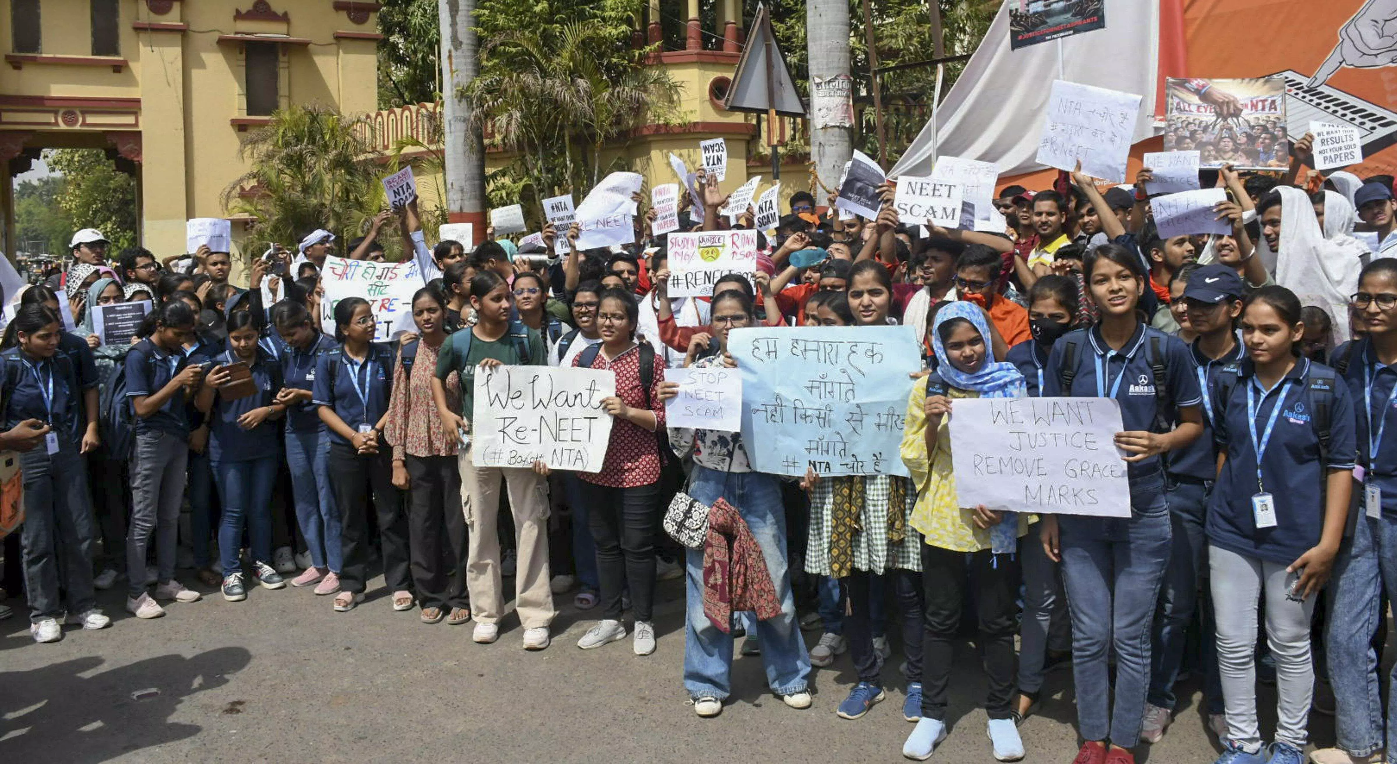 Row over NEET-UG: Grace marks given to 1,563 candidates withdrawn, Centre to SC