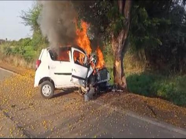 Madhya Pradesh: 4 killed as car catches fire after collision with tree