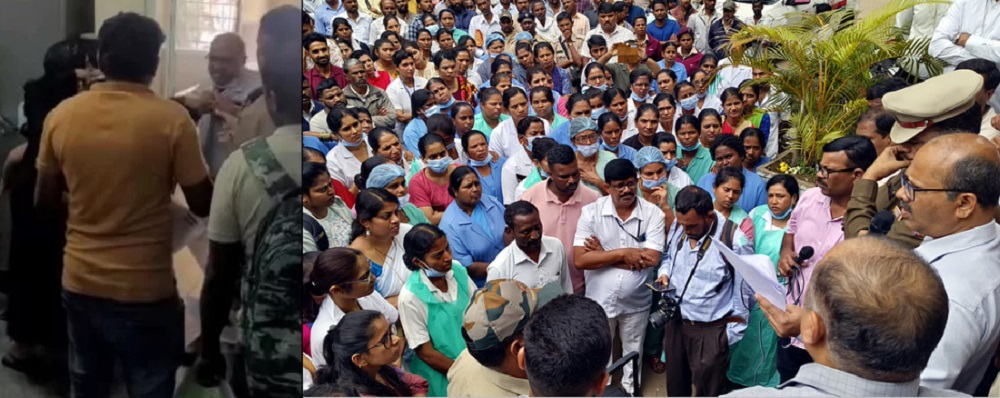 Doctor attacked with shoe in Karnataka hospital; OPD shut down by staff in protest