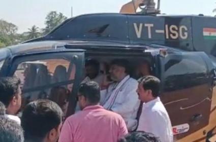 Karnataka: Election officials check helicopter in which D K Shivakumar’s family travelled