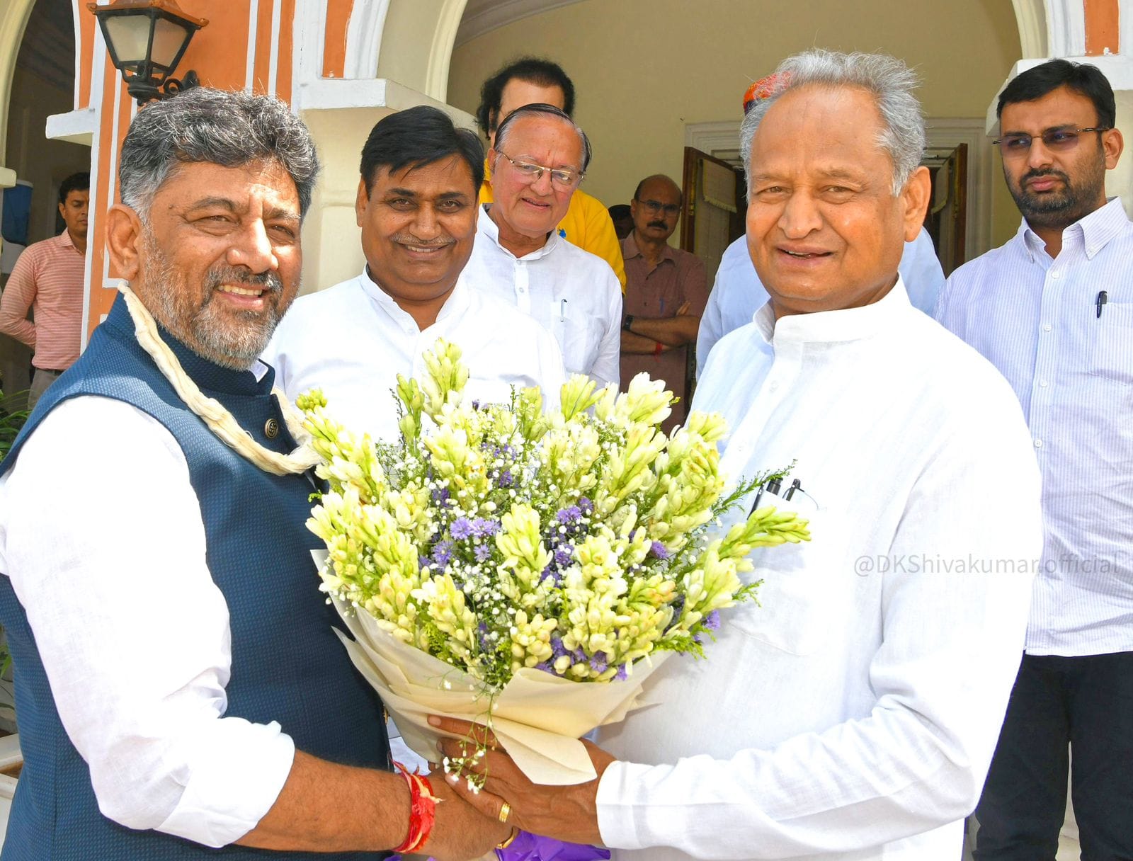 Karnataka Deputy CM D K Shivakumar meets Rajasthan CM Gehlot