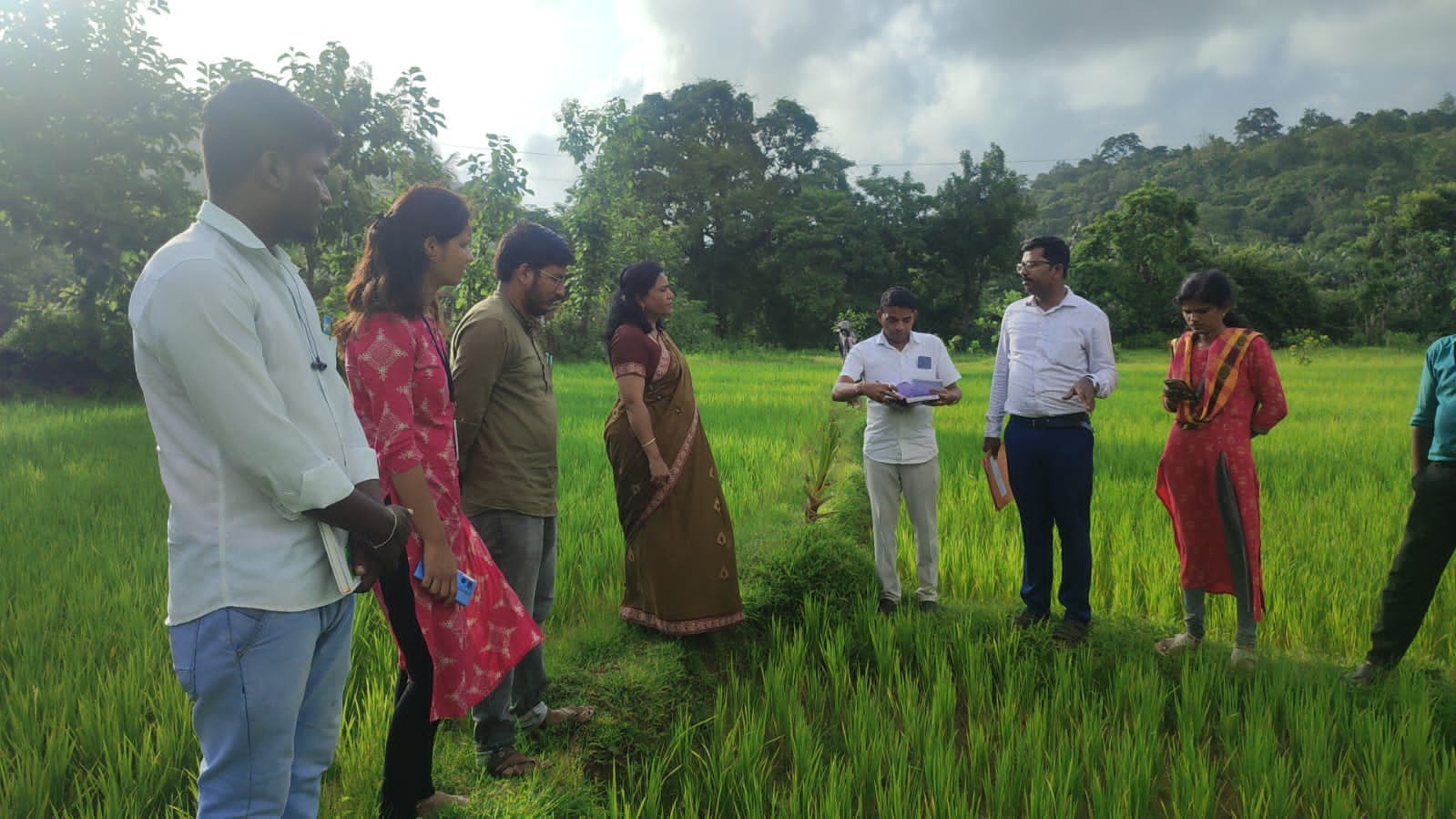 DC Gangubai Mankar inspects paddy fields in Karwar