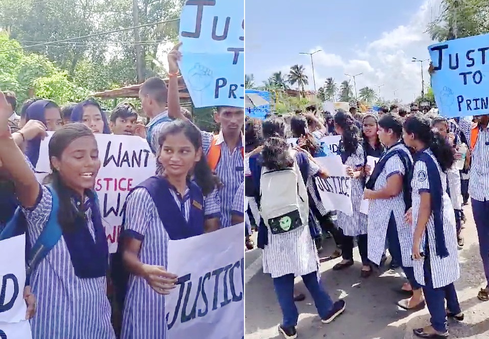 Goa Masjid darshan row: Students protest principal's suspension, Assert no coercion in scarf wearing