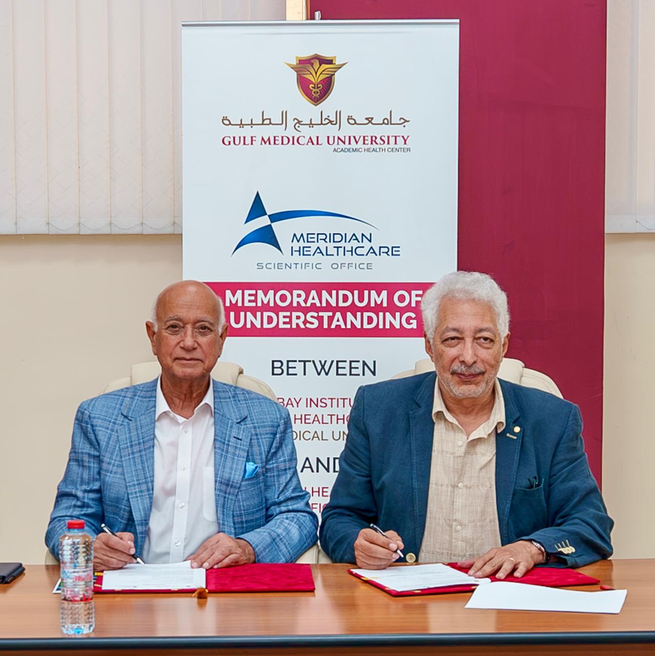 Gulf Medical University and Meridian Healthcare Sign Mou to Promote Research and Health Professions Education