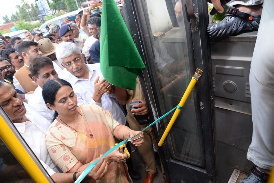 Udupi: Free Bus Service for Women Launched under Shakti Scheme by Laxmi Hebbalkar