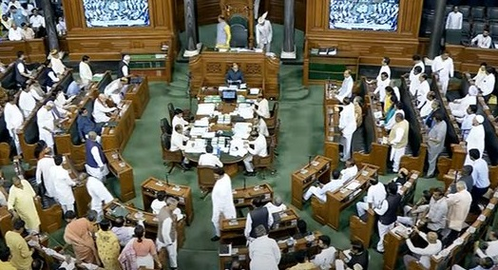 Lok Sabha proceedings adjourned for day amid opposition's protest over Manipur violence