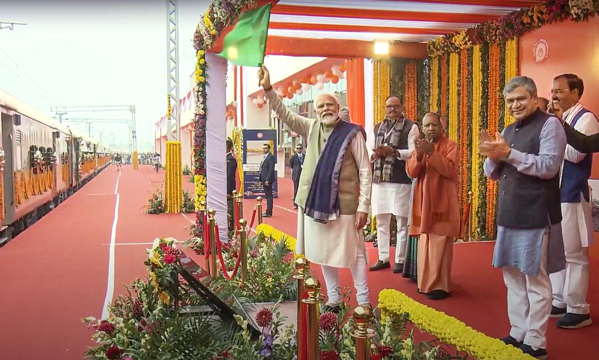 PM inaugurates redeveloped Ayodhya railway station, flags off eight trains