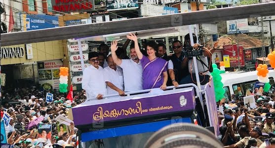 Priyanka Gandhi launches campaign for Wayanad bypoll; Massive turnout in Kalpetta