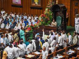 BJP withdraws protests in K’taka Assembly after Speaker allots time for discussion on Cong promises