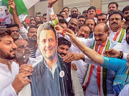 Congress workers in Wayanad celebrate SC verdict in Rahul Gandhi case