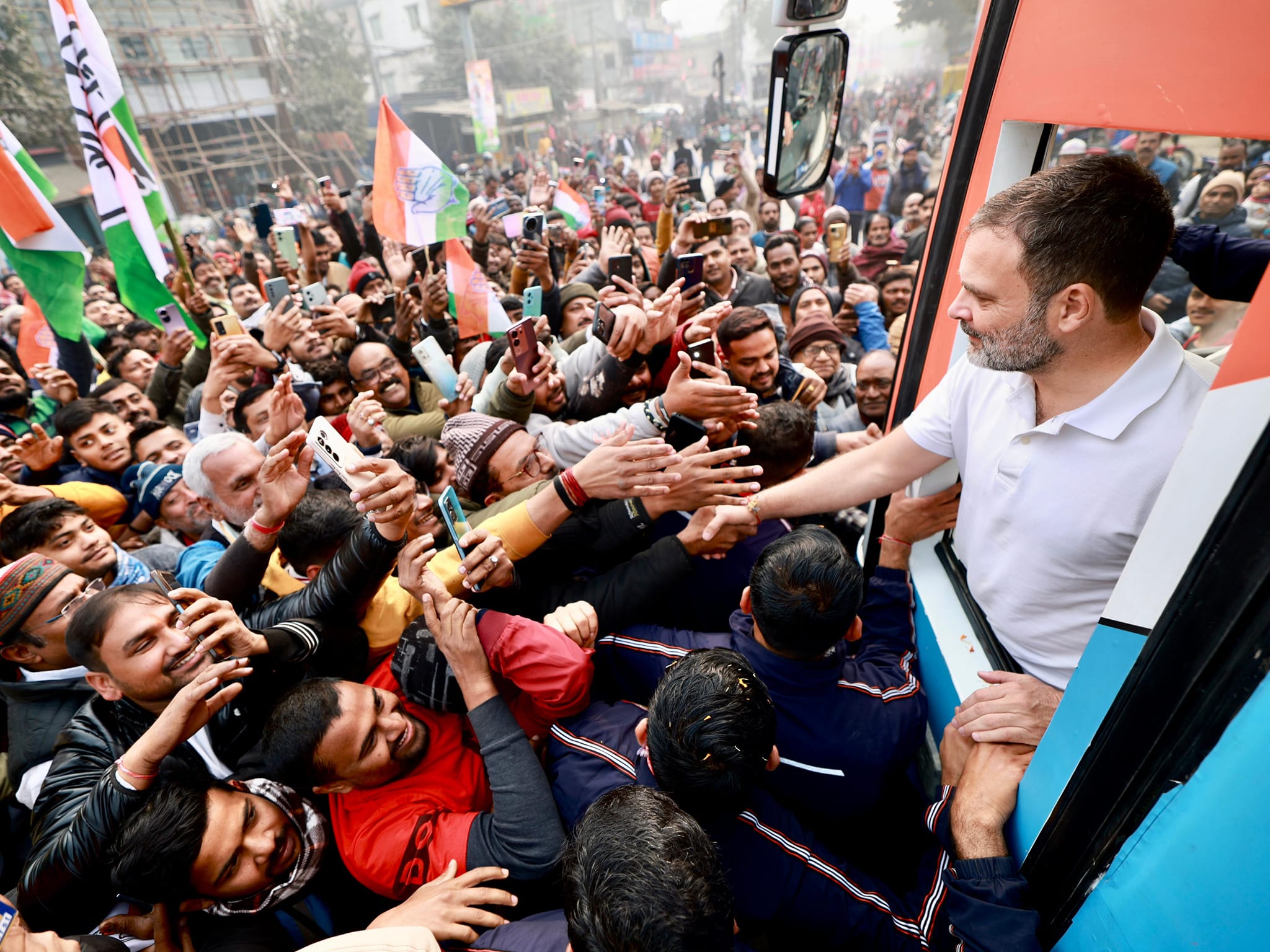 Rahul Gandhi resumes Nyay Yatra with roadshow in Bihar's Katihar