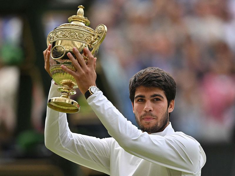 Carlos Alcaraz beats Novak Djokovic in five sets to win first Wimbledon title