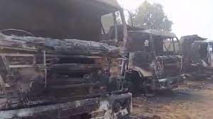 Naxalites torch 14 vehicles, machines engaged in construction works in Dantewada