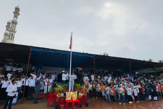 Bhatkal Marks 79th Independence Day with Flag Hoisting at Taluka Stadium