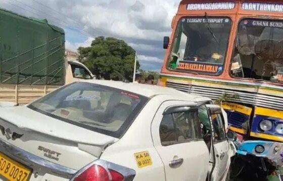 Chamarajanagar: Four boys killed in scooter-lorry-car collision