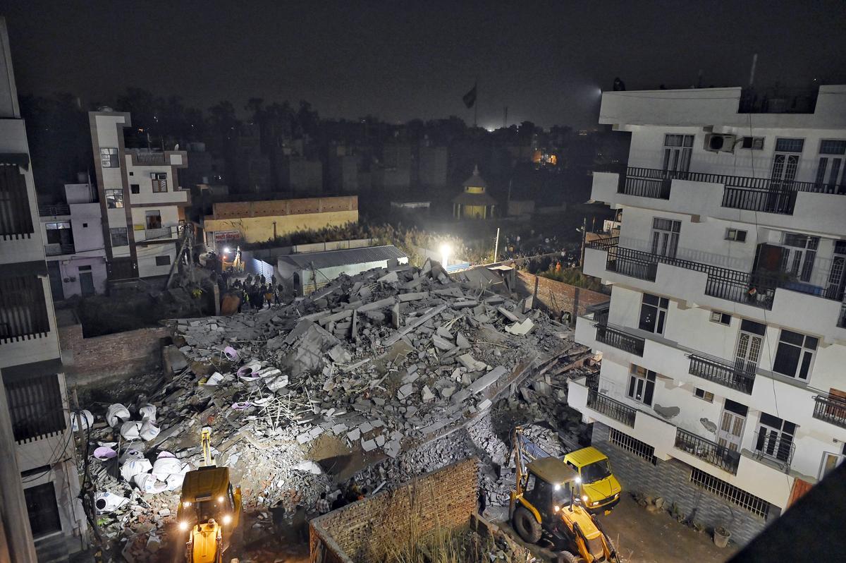 Four-Storey Building Collapses in Burari, 12 People Rescued