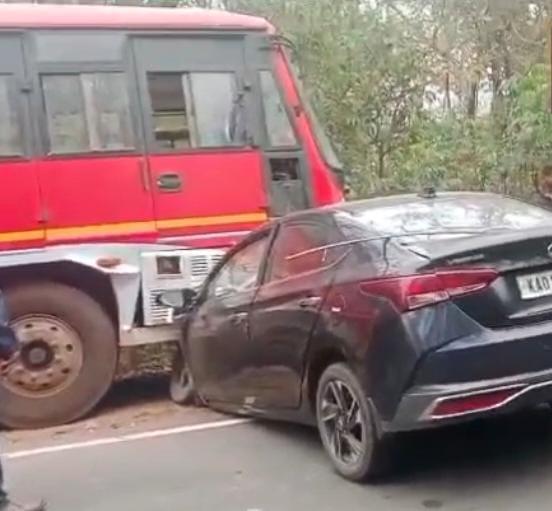 Car driver killed in bus–car collision on Sirsi–Yellapur Road
