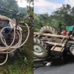 Kerala: Tractor collides with car after losing control, two workers killed