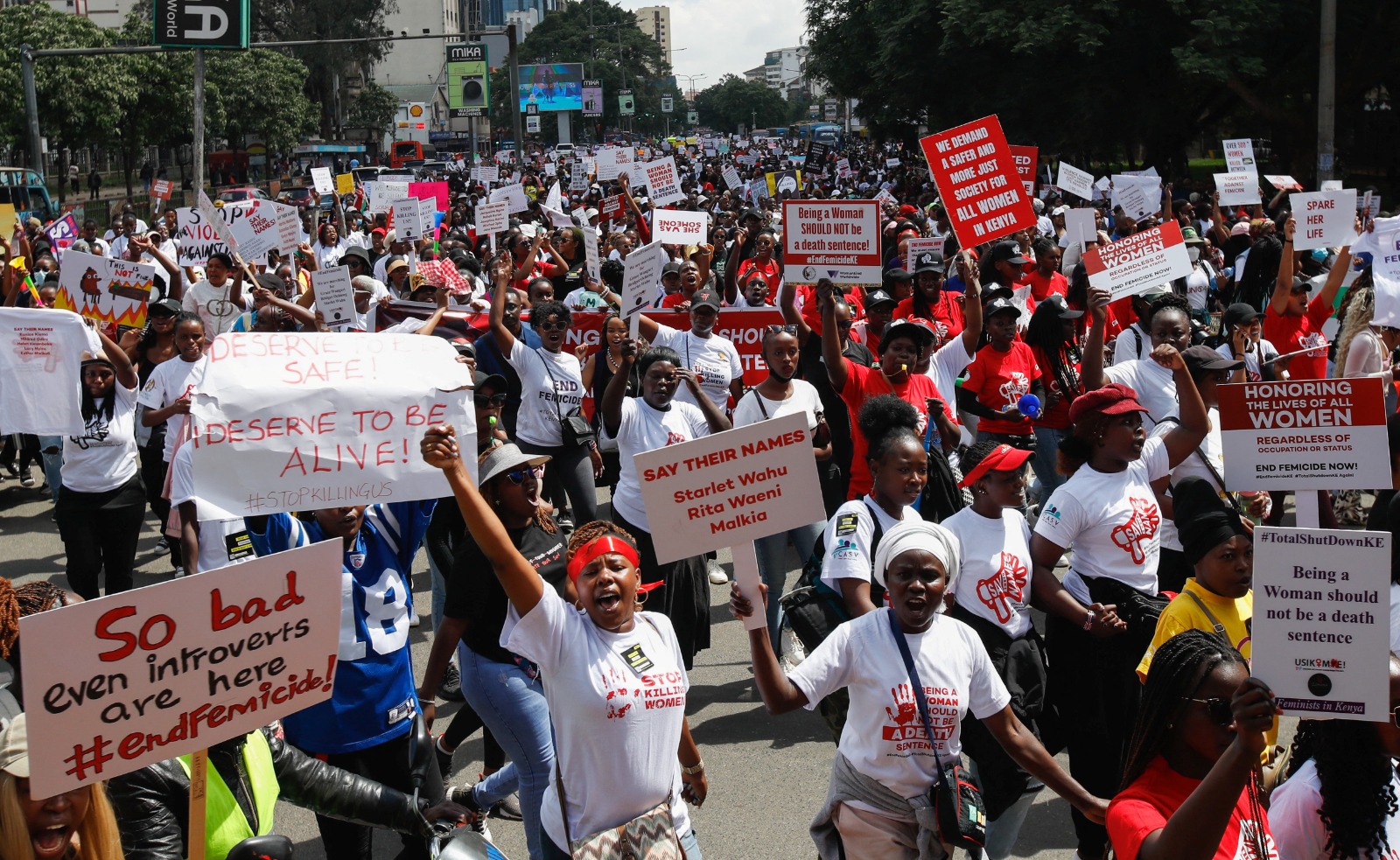 'Stop killing us!': Thousands march to protest against femicide in Kenya