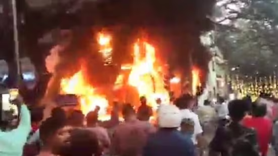 Massive Blaze Destroys 10 Electric Vehicles at Bengaluru Showroom