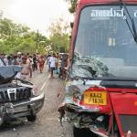 Two killed after bus crashes into car near Bhatkal