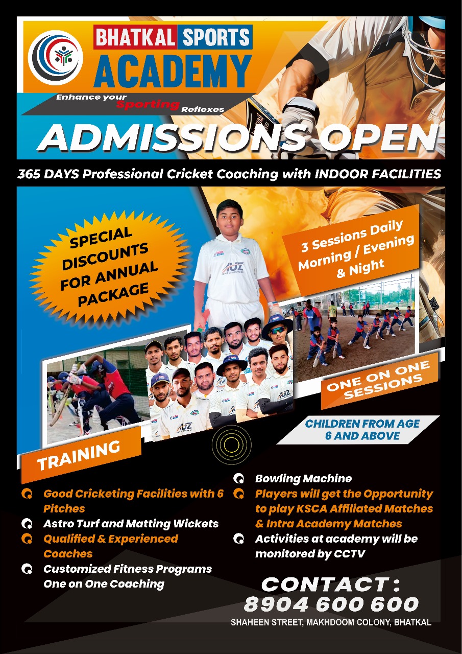 Bhatkal Sports Academy Welcomes Talent from Uttara Kannada