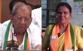 Elderly Congress MLA makes sexist comment against BJP Davangere candidate Gayathri Siddeshwara