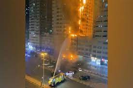 Fire engulfs multistory building in UAE, no reports of injuries
