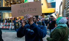 Protesters in New York call for a 'free Palestine'