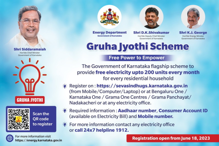 Karnataka govt to formally launch ‘Gruha Jyothi’ free power scheme on Aug 5 in Kalaburagi