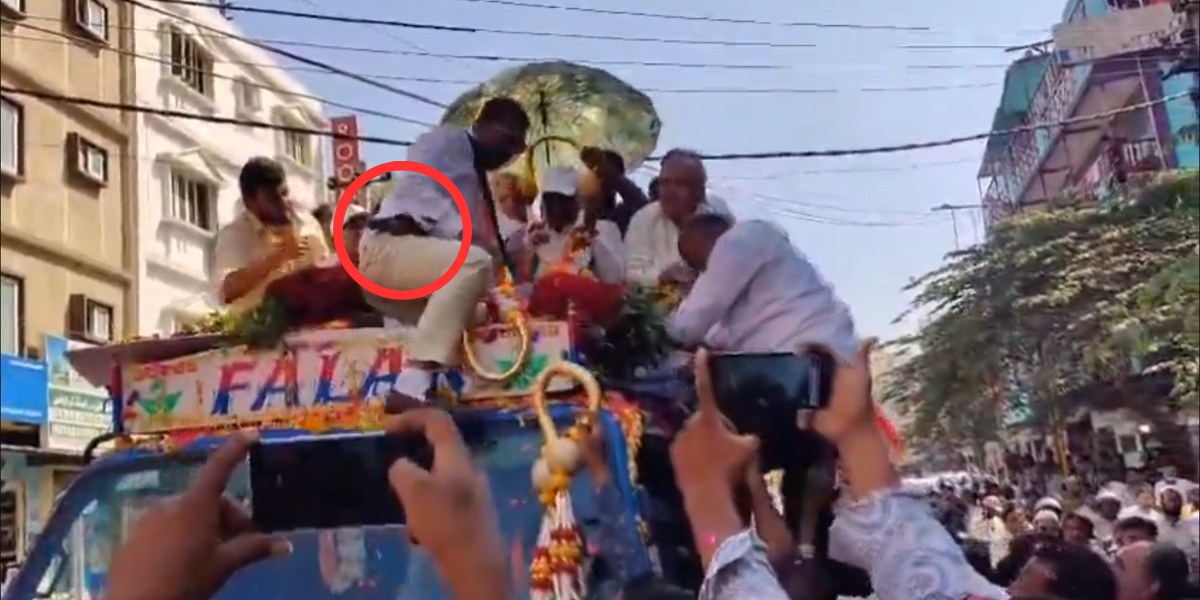 Man with gun goes close to CM Siddaramaiah, garlands minister during election campaign