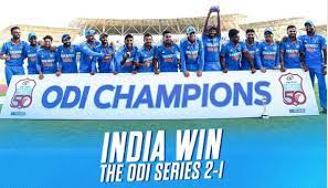 India thrash West Indies by 200 runs in third ODI to win series