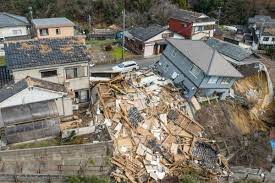 Powerful earthquakes leave at least 30 dead, destroy buildings along Japan's western coast