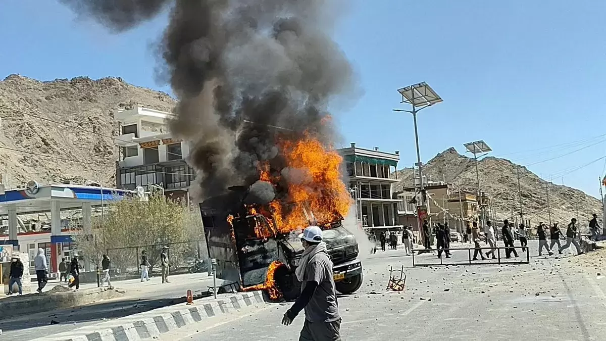 Ladakh tense after violent clashes; Curfew enforced, 50 held amid heavy security deployment
