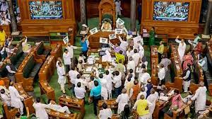 Six bills introduced in Lok Sabha amid opposition protest over Manipur