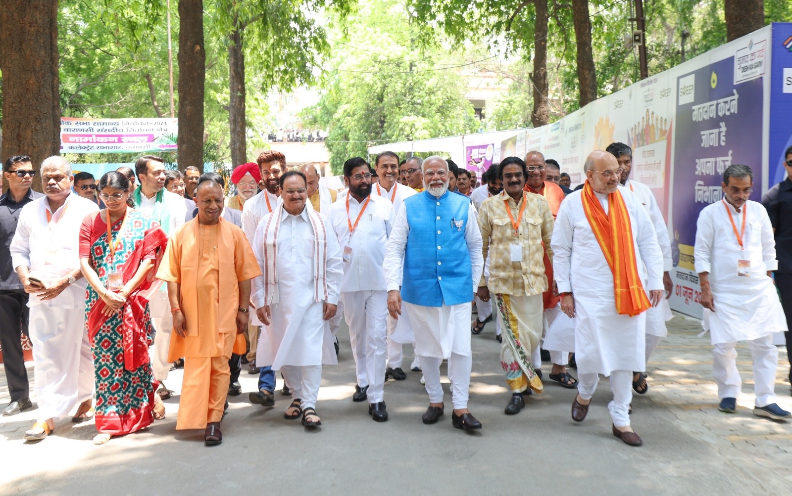 Modi files nomination from Varanasi; Union ministers, NDA CMs accompany him in BJP show of strength
