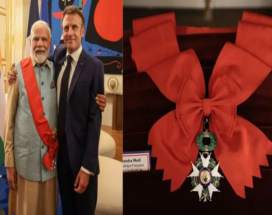 PM Modi conferred with France's highest civilian award by Emmanuel Macron