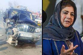 Narrow escape for PDP chief Mehbooba Mufti as her car meets with accident in J&amp;K's Anantnag